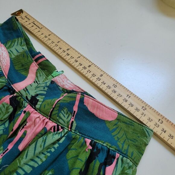 VOODOO VIXEN PINK FLAMINGO VINTAGE INSPIRED TWIRL A LINE SKIRT XS EXTRA SMALL - Picture 3 of 7